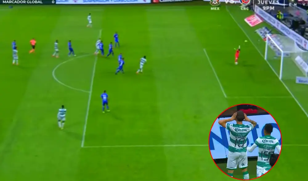 Valdés anotó el tanto de la victoria parcial para Santos. Foto: captura de video/TUDN