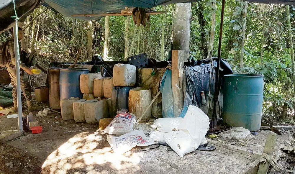 Laboratorios. Una de las 'fábricas' de droga intervenida. Foto: difusión Laboratorios. Una de las 'fábricas' de droga intervenida. Foto: difusión