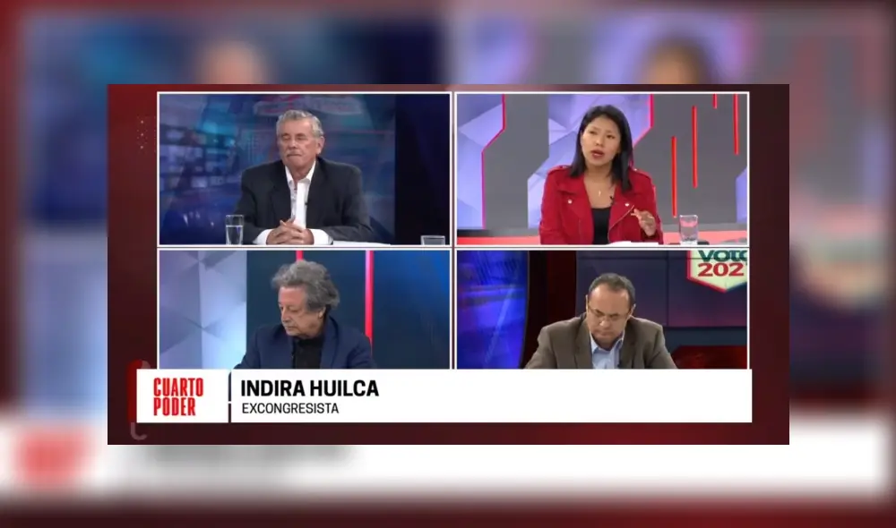 La participación de Indira Huilca en el panel de América se convirtió en viral en redes sociales. Foto: captura Twitter La participación de Indira Huilca en el panel de América se convirtió en viral en redes sociales. Foto: captura Twitter
