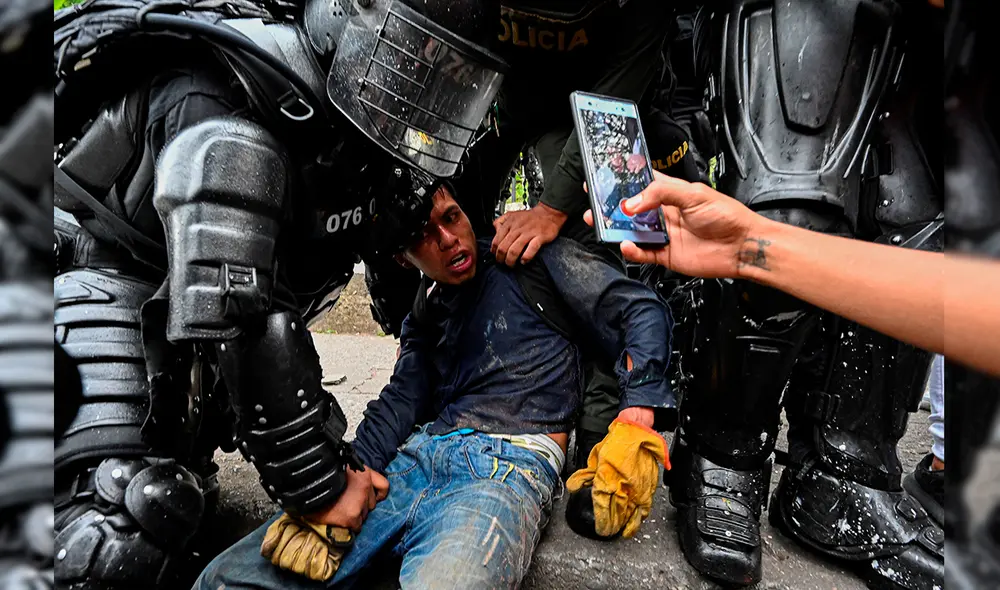 La Policía, específicamente el ESMAD, es el principal sospechoso de las violaciones de derechos humanos en Colombia. Foto: AFP
