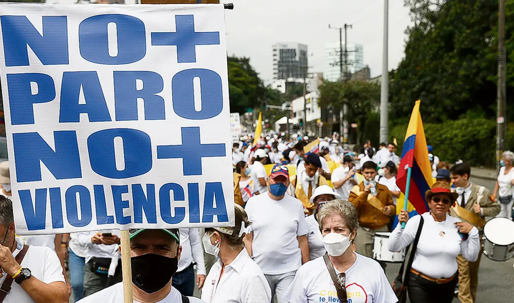 Movilizados. El domingo incluso se manifestaron contra las protestas en la nación latinoamericana. Foto: EFE
