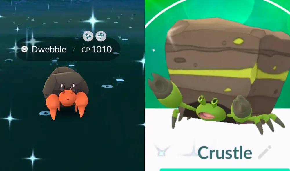 Este pokémon está basado en un cangrejo ermitaño. Foto: captura Niantic Este pokémon está basado en un cangrejo ermitaño. Foto: captura Niantic