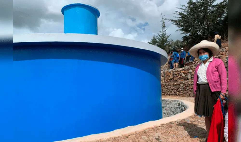 La construcción de un reservorio tiene como finalidad mejorar las condiciones de vida de la población. Foto: Gobierno Regional de Cajamarca
