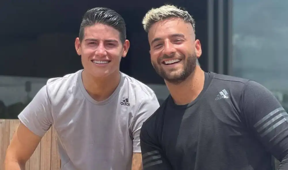 James Rodríguez y Maluma compartieron un ameno momento en Colombia. Foto: Instagram/Maluma