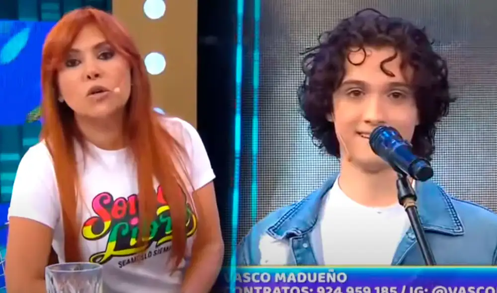 El joven de 19 años pisó el set de Magaly TV, la firme para hablar de Guillermo Dávila. Foto: captura/ATV