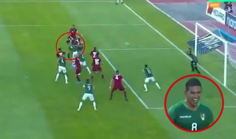 Bolivia saca ventaja en el Estadio Hernando Siles de La Paz, gracias al gol de Bejarano. Foto: capura PlusTV Bolivia saca ventaja en el Estadio Hernando Siles de La Paz, gracias al gol de Bejarano. Foto: capura PlusTV