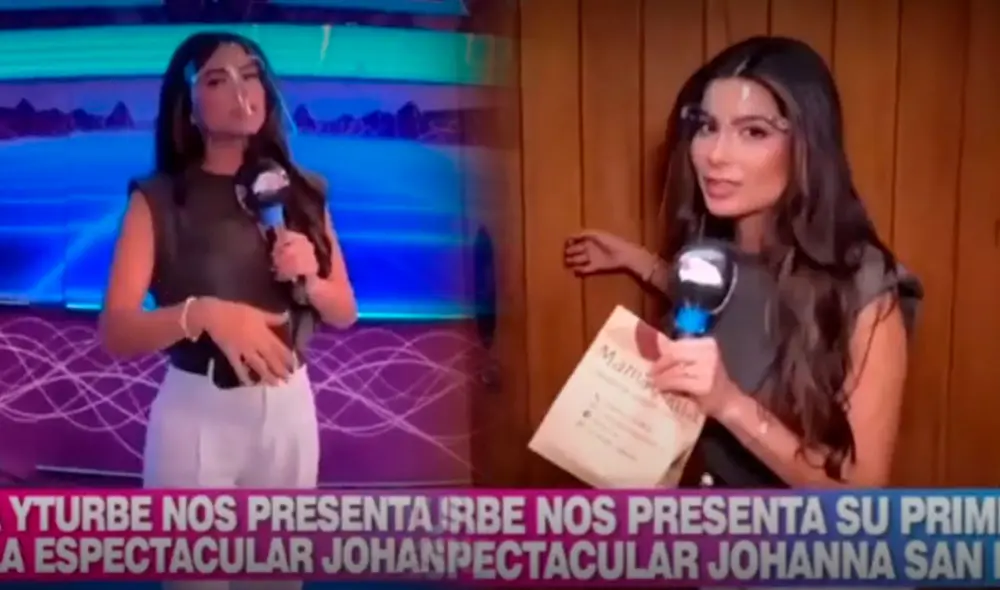 La modelo entrevistó a Johanna San Miguel en su hogar. Foto: captura/América TV