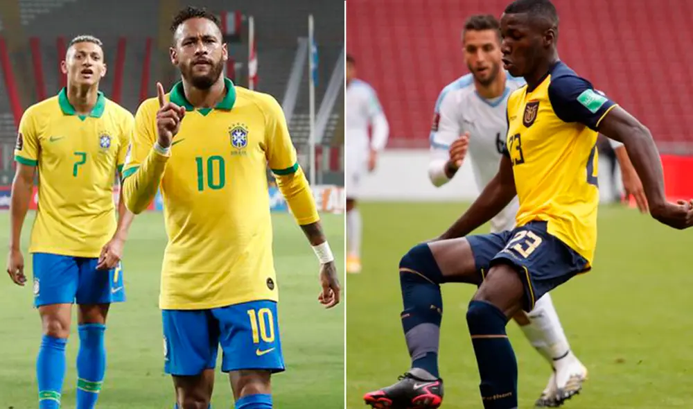Brasil y Ecuador se enfrentarán por la jornada siete de las Eliminatorias Qatar 2022 en el estadio Beira Rio. Foto: composición / difusión