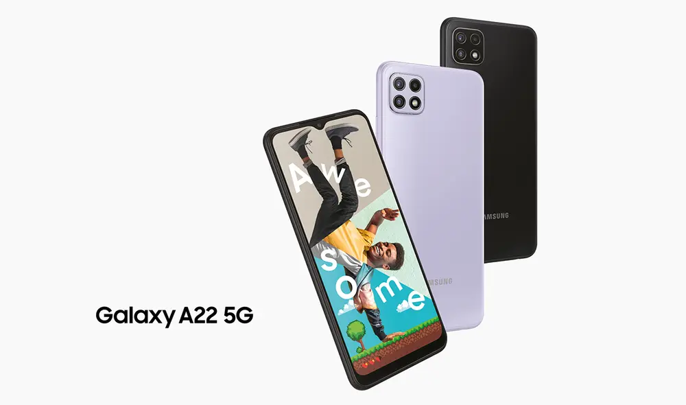 El teléfono estará disponible en color violeta, verde, blanco y negro. Foto: Samsung