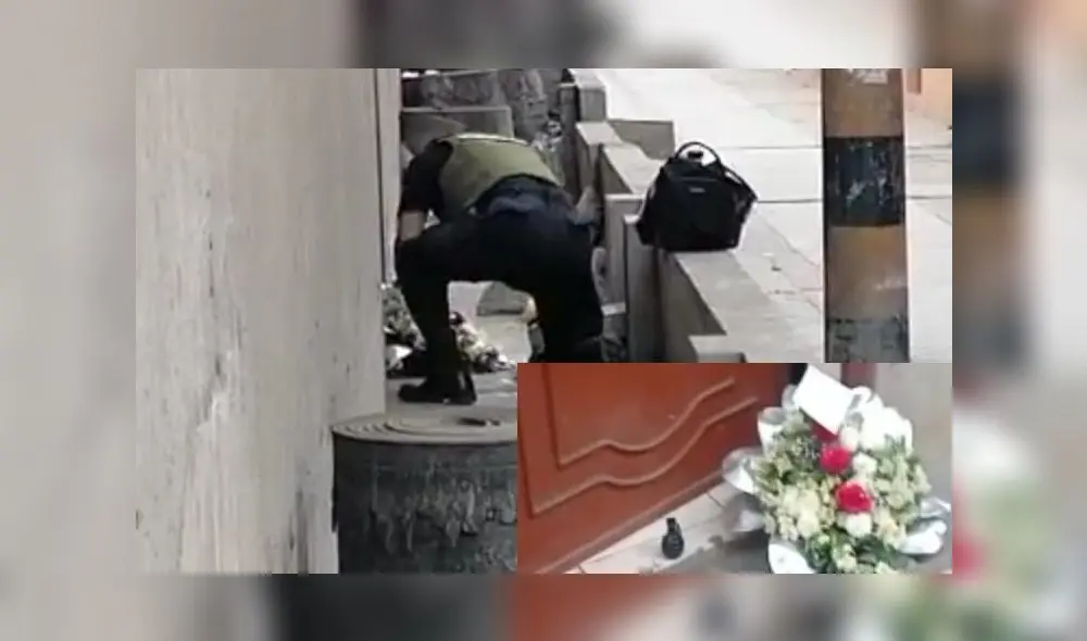 Agentes de la Unidad de Desactivación de Explosivos acordonaron el área para neutralizar la granada. Foto: PNP Agentes de la Unidad de Desactivación de Explosivos acordonaron el área para neutralizar la granada. Foto: PNP