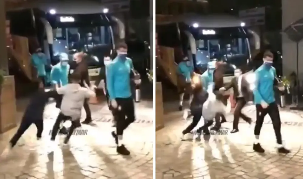 Por suerte para Neymar, el incidente no pasó de ser un susto. Foto: captura de video/Twitter Por suerte para Neymar, el incidente no pasó de ser un susto. Foto: captura de video/Twitter