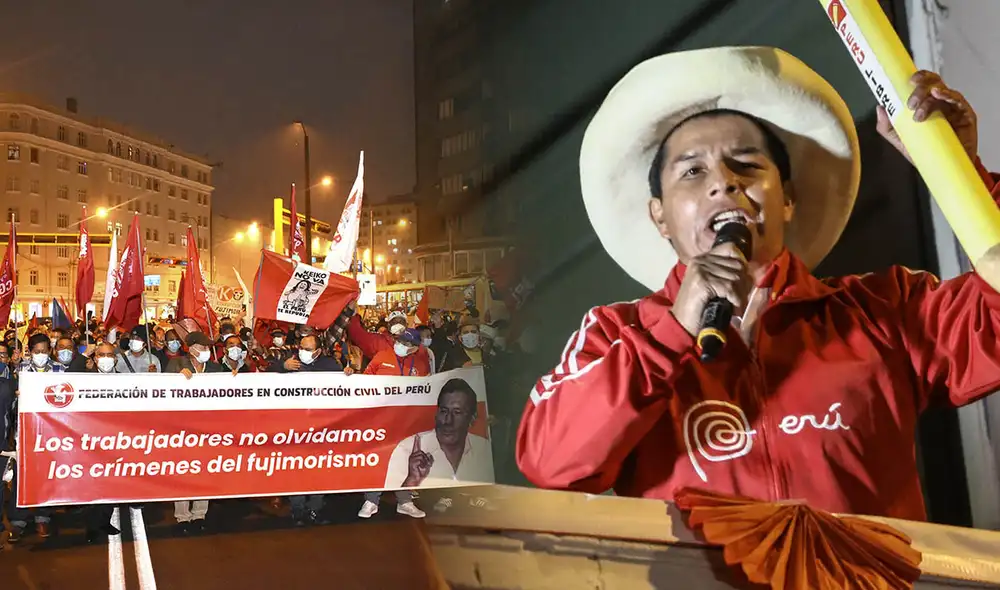 CGTP y la FTCCP recuerda que Pedro Huilca, exsecretario general, murió a manos del Grupo Colina durante el Gobierno de Alberto Fujimori. Foto: difusión