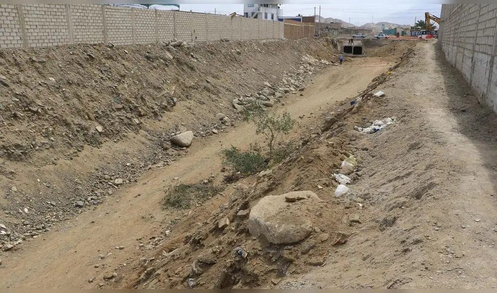 Intervención de quebrada beneficiará a más de 45.000 pobladores de Huanchaco y La Esperanza. Foto: Prensa Gore