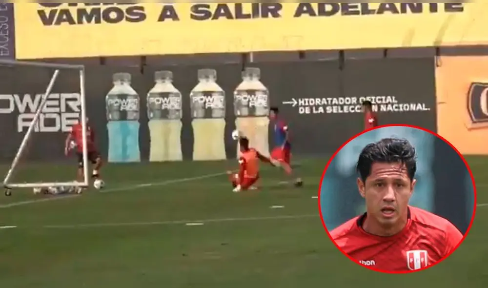 Gianluca Lapadula definió ante la salida de Cáceda en los entrenamientos. Foto: Twitter/Edward Alva Gianluca Lapadula definió ante la salida de Cáceda en los entrenamientos. Foto: Twitter/Edward Alva