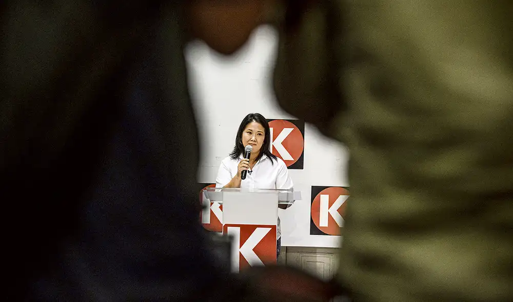 Claroscuros. Keiko se juega un posible retiro anticipado, si pierde, o puede lograr que el fujimorismo retorne al Poder Ejecutivo después de dos décadas. Foto: AFP