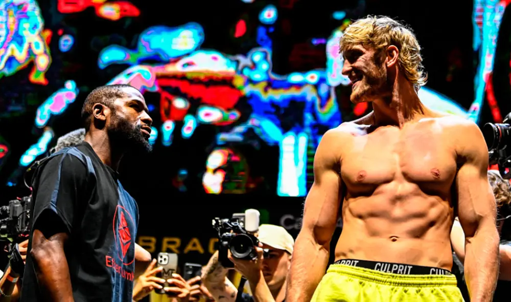 Floyd Mayweather y Logan Paul protagonizarán una pelea de exhibición en el cuadrilátero del Hard Rock Miami. Foto: AFP Floyd Mayweather y Logan Paul protagonizarán una pelea de exhibición en el cuadrilátero del Hard Rock Miami. Foto: AFP