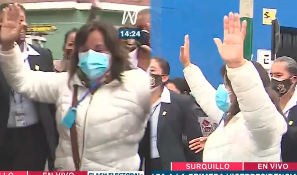 Dina Boluarte recibió fuertes insultos luego de ejercer su derecho de sufragio. Foto: captura de América TV Dina Boluarte recibió fuertes insultos luego de ejercer su derecho de sufragio. Foto: captura de América TV