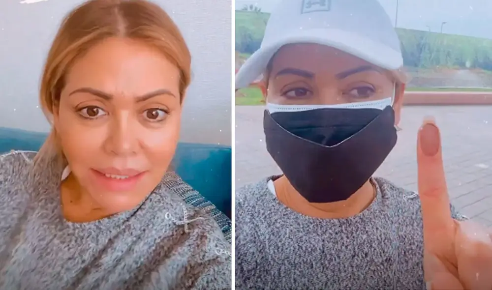 Gisela Valcárcel mostró a través de sus historias de Instagram cómo fue el proceso de votación en el local que le tocó. Foto: captura Gisela Valcárcel / Instagram