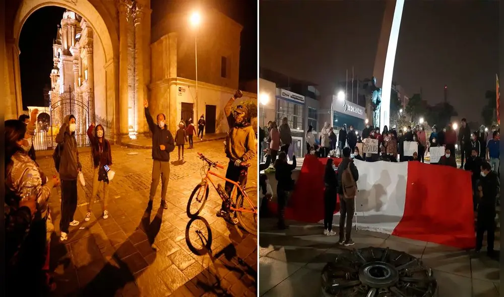 Ciudadanos salieron a las calles a estas horas de la noche. Foto: Oswald Charca-Liz Ferrer/La República Ciudadanos salieron a las calles a estas horas de la noche. Foto: Oswald Charca-Liz Ferrer/La República