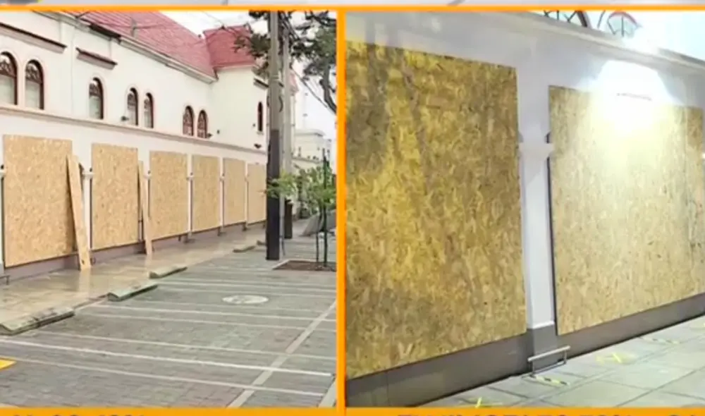 Aproximadamente, 15 mamparas ya han sido protegidas por los colaboradores del supermercado. Foto: captura Latina