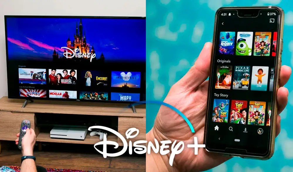 Disney Plus está disponible a través de su app en determinados Smart TV y teléfonos móviles. Foto: composición/CNET/Disney Plus
