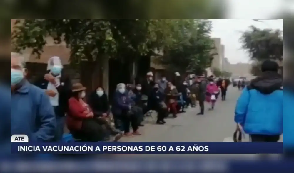 Largas colas en los exteriores de centro vacunatorio. Foto: RPP/captura Largas colas en los exteriores de centro vacunatorio. Foto: RPP/captura