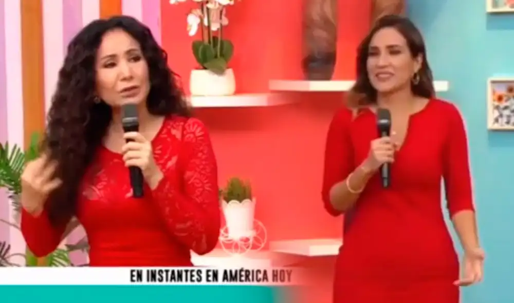 "Debí dar los resultados", fue el reclamo de la periodista ante el hecho. Foto: captura/América TV "Debí dar los resultados", fue el reclamo de la periodista ante el hecho. Foto: captura/América TV