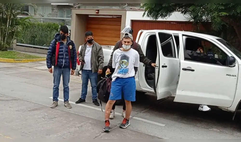 Sujeto se mostró reacio ante las autoridades, pero finalmente reconoció su accionar. Foto: Municipalidad de Surco