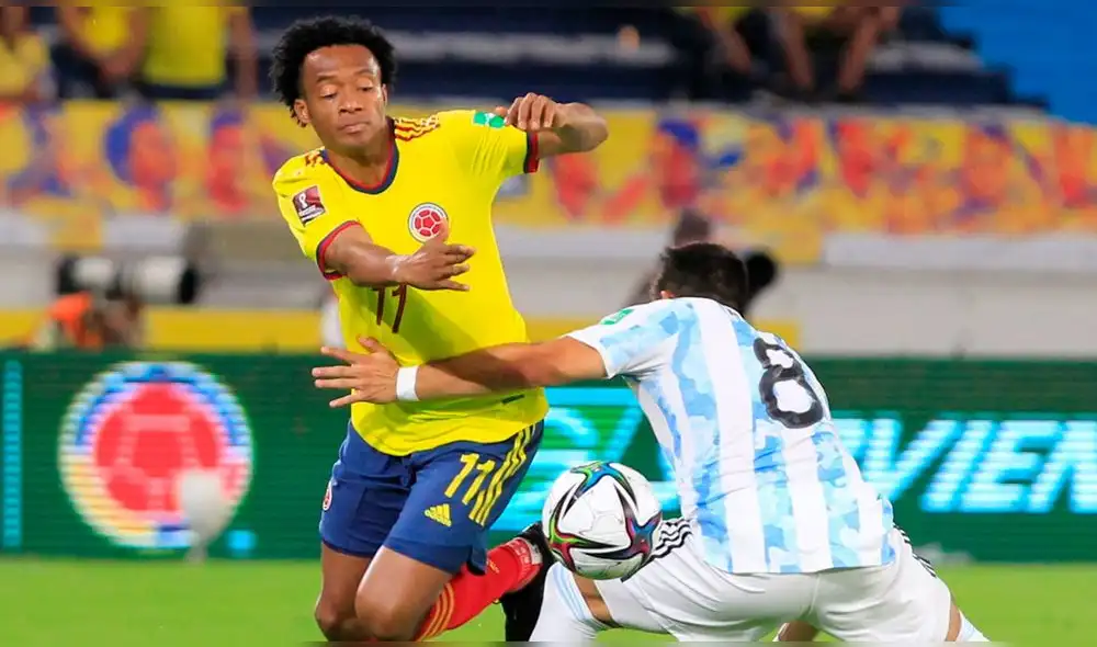 Albicelestes y cafeteros se están enfrentando por las Eliminatorias Qatar 2022. Foto: EFE Albicelestes y cafeteros se están enfrentando por las Eliminatorias Qatar 2022. Foto: EFE