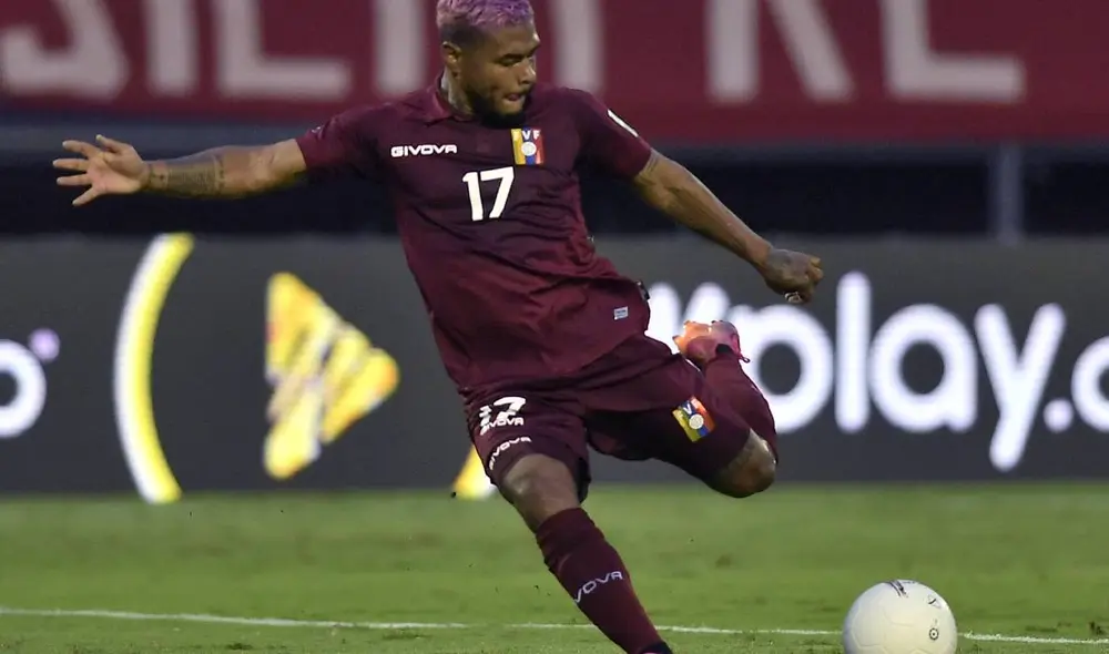 Josef Martínez fue de los pocos jugadores que llevó peligro al área uruguaya. Foto: AFP/Matías Delacroix Josef Martínez fue de los pocos jugadores que llevó peligro al área uruguaya. Foto: AFP/Matías Delacroix