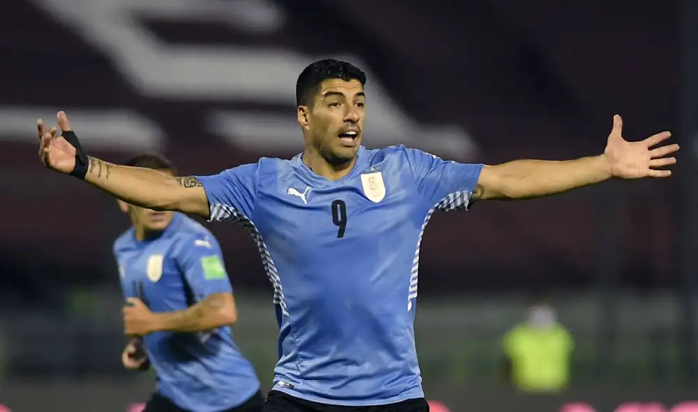 Luis Suárez y sus compañeros cosechan dos puntos en esta fecha doble de eliminatorias. Foto: AFP/Matías Delacroix