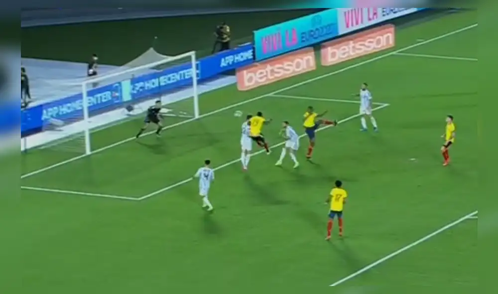 Miguel Borja se vistió de héroe y puso el empate a minutos del final del encuentro. Foto: captura Movistar Deportes Miguel Borja se vistió de héroe y puso el empate a minutos del final del encuentro. Foto: captura Movistar Deportes