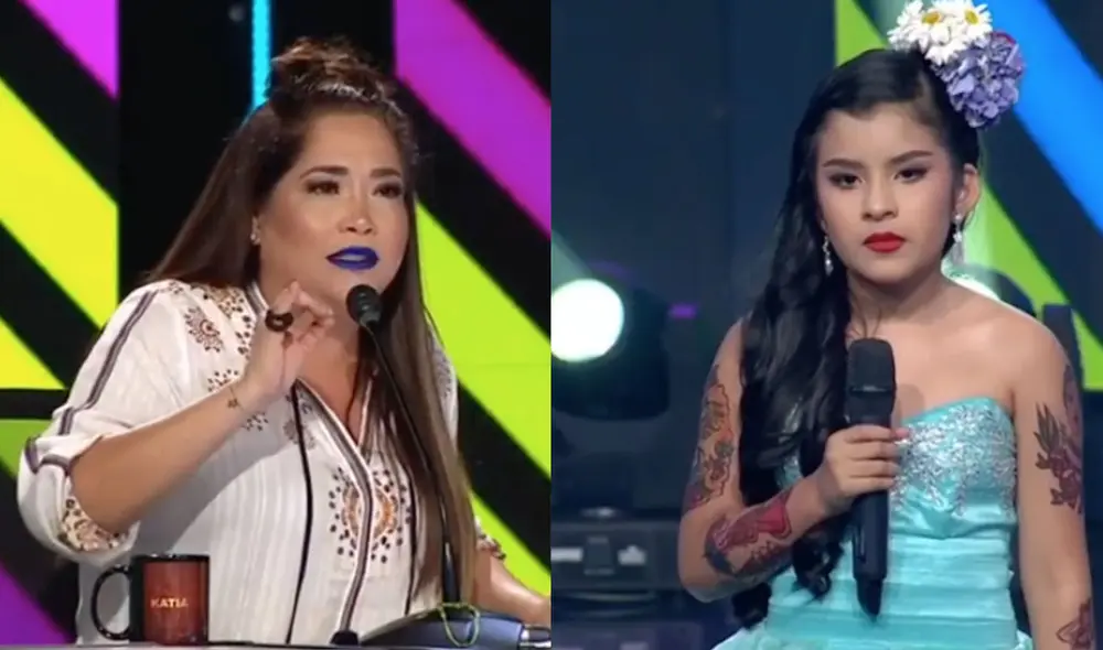 La imitadora de Mon Laferte olvidó la letra de la canción "Amárrame", pese a ello tuvo una buena presentación. Foto: captura de Latina