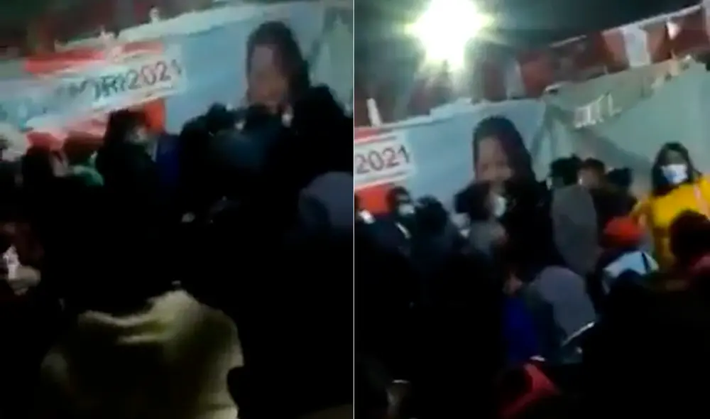 Los personeros demandaron que solo se les quería remunerar con diez soles. Foto: captura video Twitter Los personeros demandaron que solo se les quería remunerar con diez soles. Foto: captura video Twitter