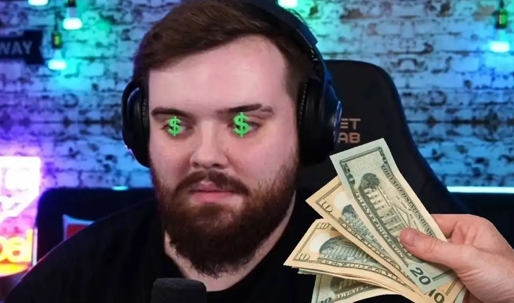 "No sé quién eres, pero la verdad espero que seas millonario", respondió el streamer ante su sorpresa tras el 'donativo'. Foto: Vandal/Twitch