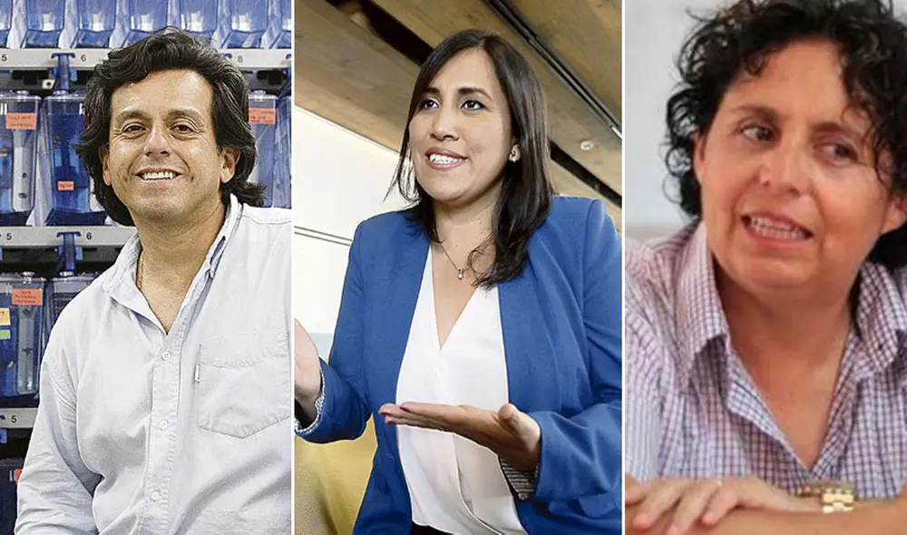 Edward Málaga, Flor Pablo y Susel Paredes son los congresistas electos del Partido Morado. Foto: composición/La República