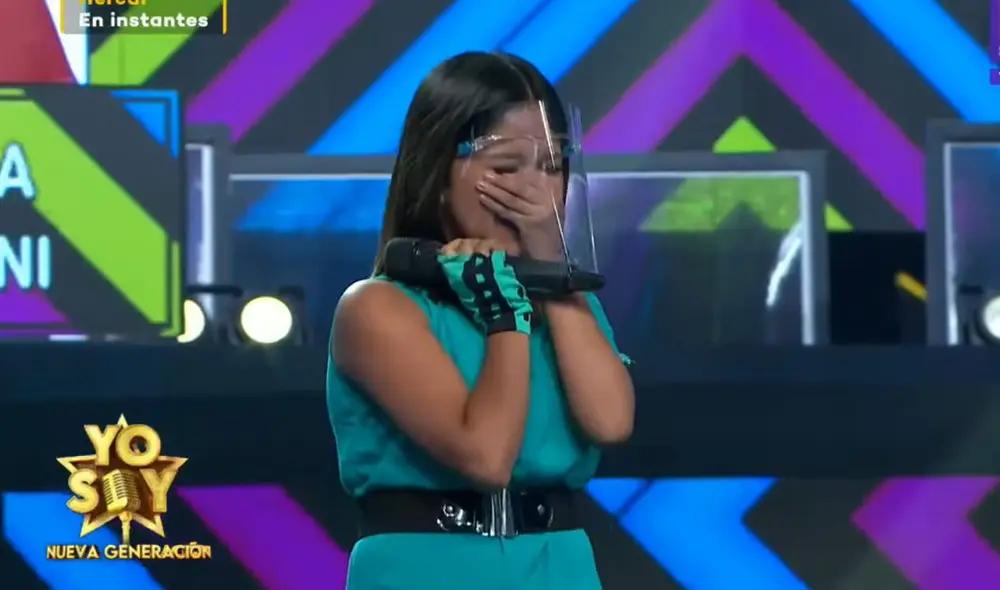 Fiorella Caballero se emocionó hasta las lágrimas por su triunfo. Foto: captura Latina