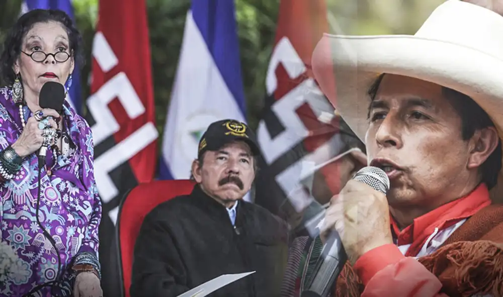 La vicepresidenta de Nicaragua, Rosario Murillo, felicitó este jueves 10 de junio al candidato izquierdista Pedro Castillo. Foto: composición LR La vicepresidenta de Nicaragua, Rosario Murillo, felicitó este jueves 10 de junio al candidato izquierdista Pedro Castillo. Foto: composición LR