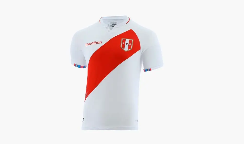 Esta será la camiseta que vestirá la selección peruana en el torneo en Brasil. Foto: Marathon Esta será la camiseta que vestirá la selección peruana en el torneo en Brasil. Foto: Marathon