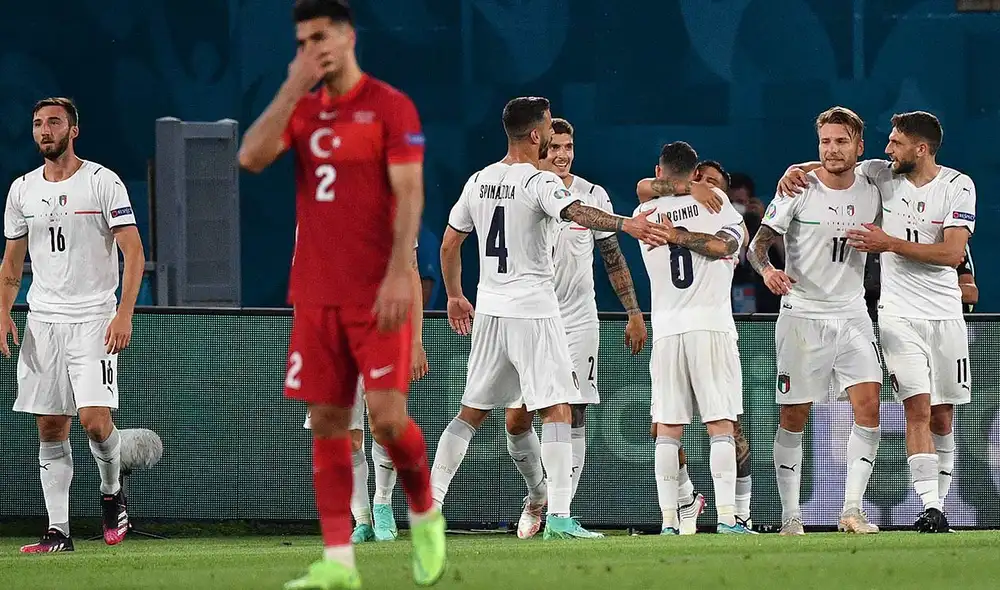 Italia venció a Turquía y sumó sus primeros tres puntos en la Eurocopa 2021. Foto: AFP Italia venció a Turquía y sumó sus primeros tres puntos en la Eurocopa 2021. Foto: AFP
