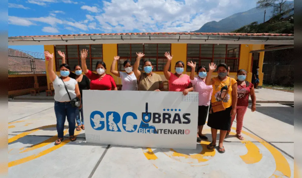 La construcción del colegio se realizó junto a la población. Foto: Gobierno Regional de Cajamarca