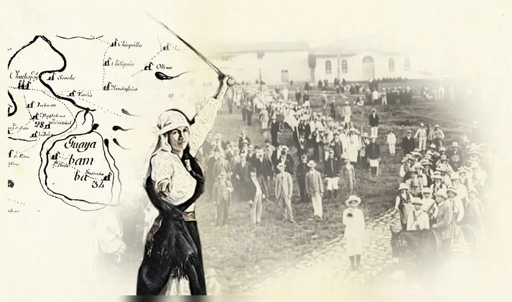 DE ARMAS TOMAR. Matea o Matiaza Rimachi fue heroína de la batalla de Higos Urco, que liquidó a las tropas
realistas en las puertas de Chachapoyas. La remota provincia
nororiental había proclamado su independencia temprano el 14 de enero de 1821. El 6 de junio, una
expedición punitiva realista fue avasallada por una población decidida a favor de la causa de la independencia.