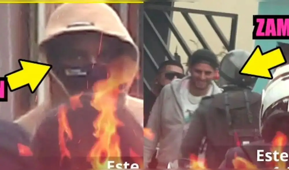 Farfán y Zambrano fueron captados por programa de espectáculos. Foto: captura/Amor y Fuego Farfán y Zambrano fueron captados por programa de espectáculos. Foto: captura/Amor y Fuego