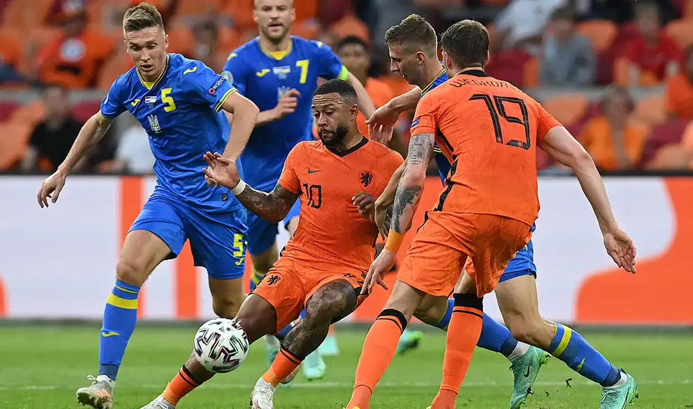 Países Bajos enfrenta a Ucrania en el Estadio Ámsterdam Arena por la Euro 2021. Foto: AFP Países Bajos enfrenta a Ucrania en el Estadio Ámsterdam Arena por la Euro 2021. Foto: AFP