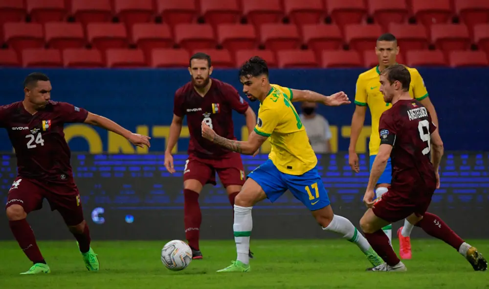 Con gol de Marquinhos, Brasil supera a Venezuela en partido inaugural de la Copa América 2021. Foto: AFP Con gol de Marquinhos, Brasil supera a Venezuela en partido inaugural de la Copa América 2021. Foto: AFP