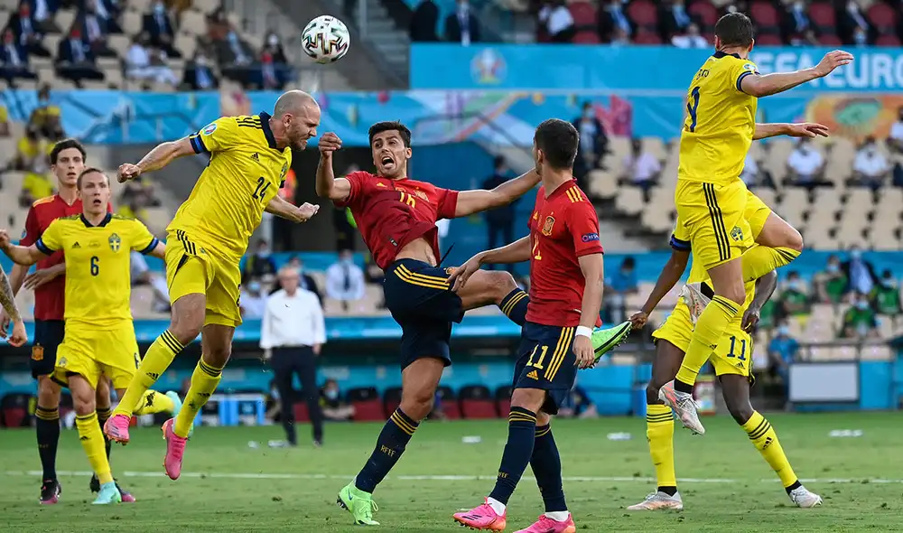 España enfrenta a Suecia en el Estadio La Cartuja de Sevilla por la Euro 2021. Foto: AFP España enfrenta a Suecia en el Estadio La Cartuja de Sevilla por la Euro 2021. Foto: AFP
