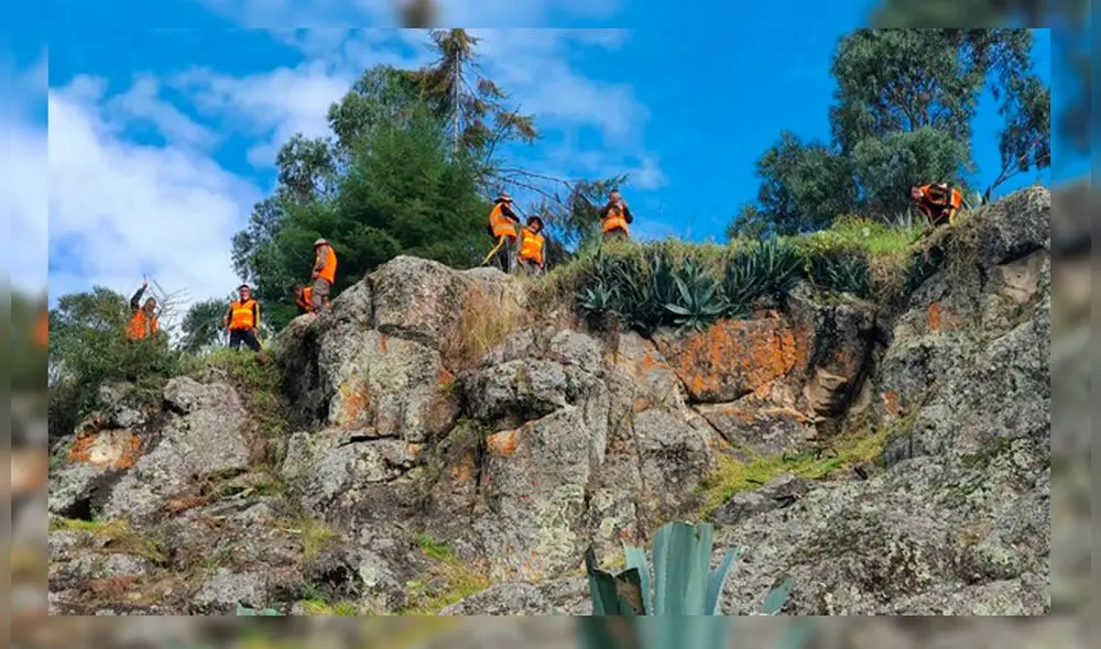 Integrantes del BIM ZEPITA N° 7 mejoraron sendero turístico en zonas críticas y repararon cerco perimétrico. Foto: Ministerio de Cultura