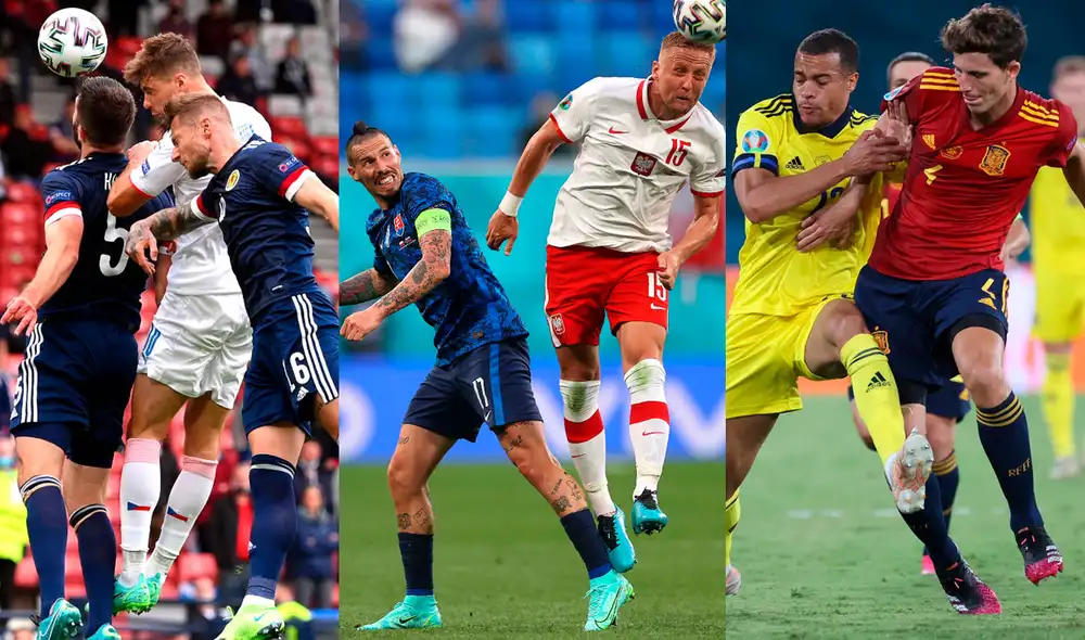 Este lunes 14 jugaron Escocia vs. República Checa, Polonia vs. Eslovaquia y España vs. Suecia. Foto: composición/EFE