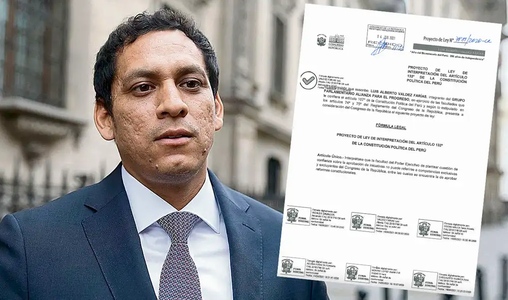 Luis Valdez precisó en el proyecto que con esta interpretación el Ejecutivo podría considera que se le recorta la amplitud de maniobra. Foto: La República Luis Valdez precisó en el proyecto que con esta interpretación el Ejecutivo podría considera que se le recorta la amplitud de maniobra. Foto: La República