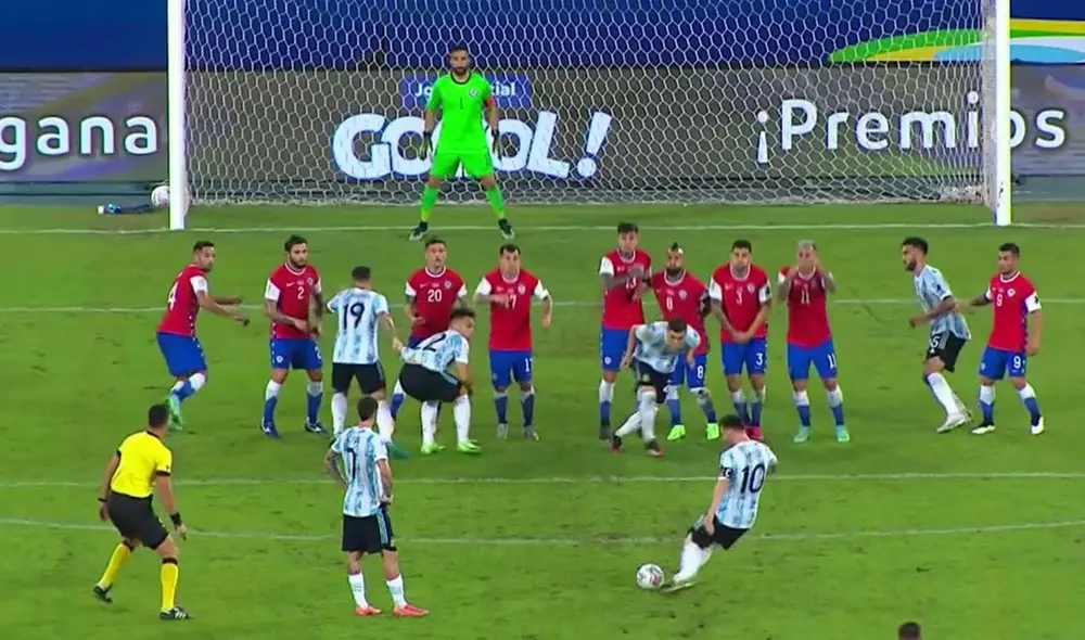 Messi marcó su segundo gol consecutivo frente a Chile. Foto: captura de pantalla/TNT Sports Messi marcó su segundo gol consecutivo frente a Chile. Foto: captura de pantalla/TNT Sports